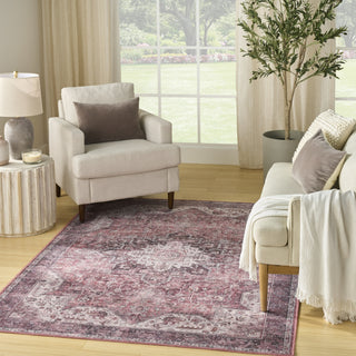 Nourison Washables NWB15 Red Area Rug Corner Image