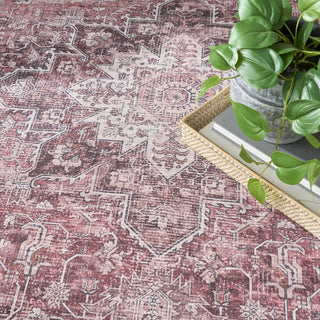 Nourison Washables NWB15 Red Area Rug Corner Image