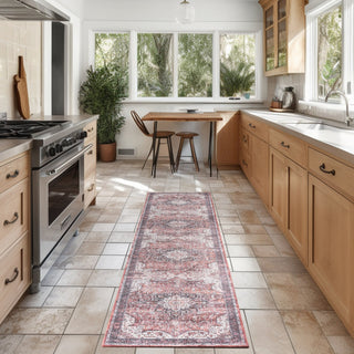 Nourison Washables NWB15 Red Area Rug Corner Image