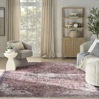 Nourison Washables NWB15 Red Area Rug Room Image Feature