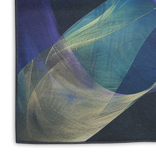 Nourison Washables NWB16 Blue Multicolor Area Rug Corner Image