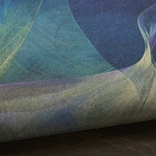 Nourison Washables NWB16 Blue Multicolor Area Rug Detail Image