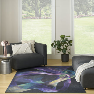 Nourison Washables NWB16 Blue Multicolor Area Rug Swatch Image