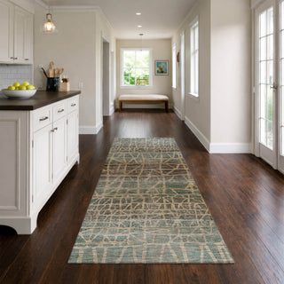 Dalyn Nexus NX1 Teal Area Rug Runner Lifestyle Image Feature