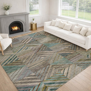 Dalyn Nexus NX2 Teal Area Rug Lifestyle Image Feature
