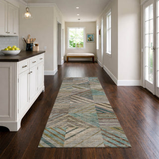 Dalyn Nexus NX2 Teal Area Rug Runner Lifestyle Image Feature