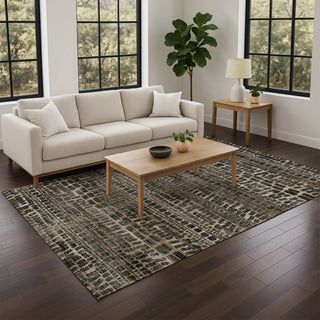 Dalyn Nexus NX5 Black Area Rug Lifestyle Image Feature
