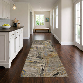 Dalyn Nexus NX6 Gray Area Rug Runner Lifestyle Image Feature