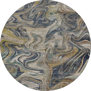Dalyn Nexus NX6 Navy Area Rug Round Main Image