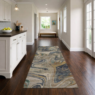 Dalyn Nexus NX6 Navy Area Rug Runner Lifestyle Image Feature