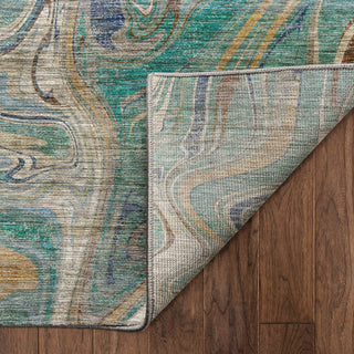 Dalyn Nexus NX6 Teal Area Rug Backing Image