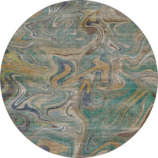 Dalyn Nexus NX6 Teal Area Rug Round Main Image