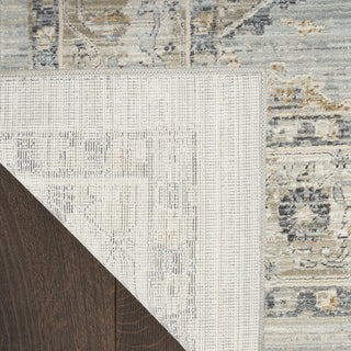 Nourison Nyle NYE07 Light Blue Area Rug Corner Image