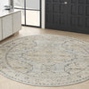 Nourison Nyle NYE07 Light Blue Area Rug Corner Image