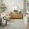 Nourison Nyle NYE08 Charcoal Area Rug Room Image Feature