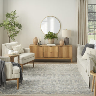 Nourison Nyle NYE08 Charcoal Area Rug Room Image Feature