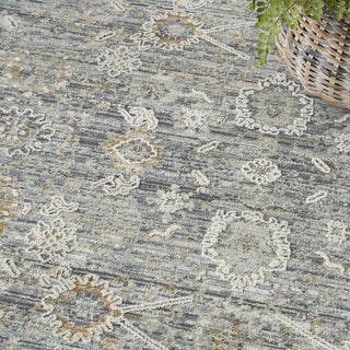 Nourison Nyle NYE08 Charcoal Area Rug Corner Image