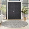 Nourison Nyle NYE08 Charcoal Area Rug Room Image Feature