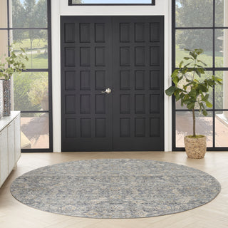 Nourison Nyle NYE08 Charcoal Area Rug Room Image Feature