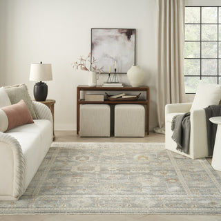 Nourison Oases OAE01 Grey Area Rug by Home Room Image Feature