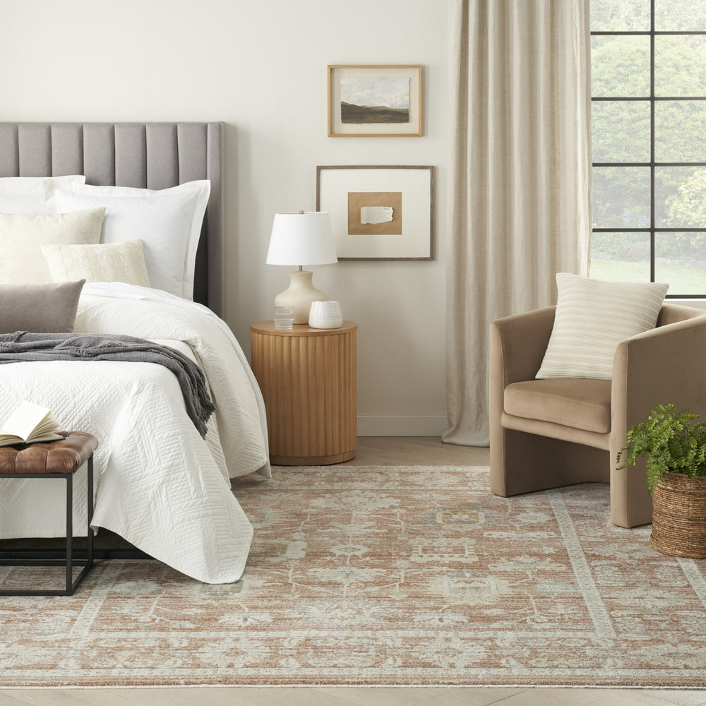 Nourison Oases OAE01 Terracotta Area Rug by Home Room Image Feature