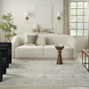 Nourison Oases OAE02 Light Blue Area Rug by Home Room Image Feature
