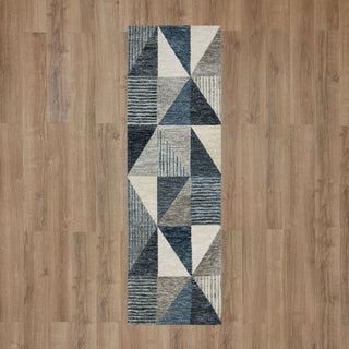 Karastan Bowen Oblique Blue Area Rug by Drew and Jonathan 