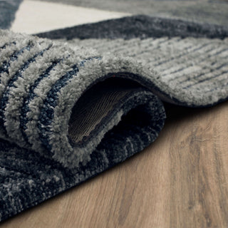 Karastan Bowen Oblique Blue Area Rug by Drew and Jonathan Detail Image