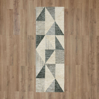 Karastan Bowen Oblique Tan Area Rug by Drew and Jonathan 