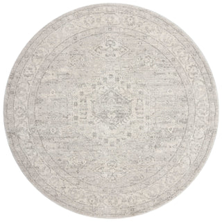 Loloi Odette ODT-02 Silver/Ivory Area Rug Round Image