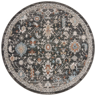 Loloi Odette ODT-04 Charcoal/Multi Area Rug Round Image