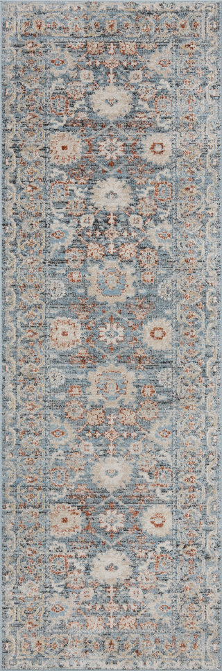 Loloi Odette ODT-07 Sky/Rust Area Rug Runner Image