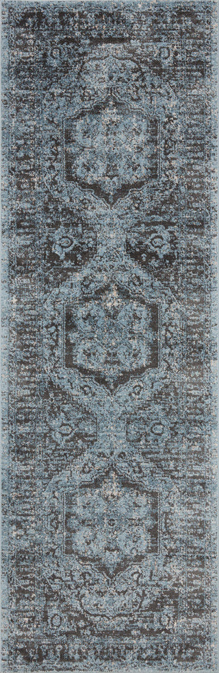 Loloi Odette ODT-08 Sky/Charcoal Area Rug Runner Image