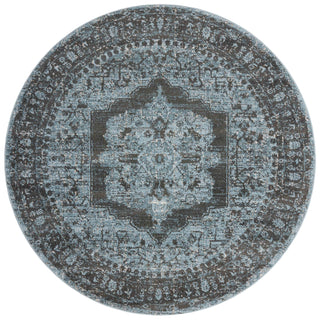 Loloi Odette ODT-08 Sky/Charcoal Area Rug Round Image