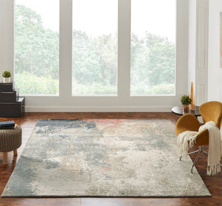 Ancient Boundaries Oikeios OIK-02 Blues/Blush Melange Area Rug Lifestyle Image