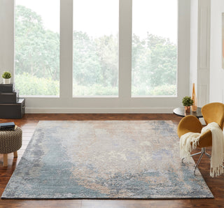 Ancient Boundaries Oikeios OIK-04 Blues/Peach Melange Area Rug Lifestyle Image