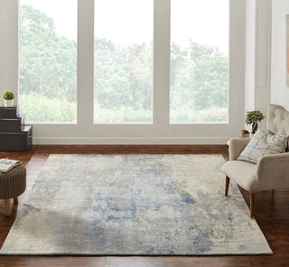 Ancient Boundaries Oikeios OIK-05 Blues/Greys Melange Area Rug Lifestyle Image