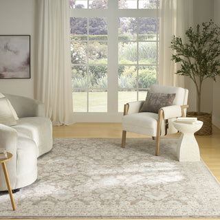 Nourison Outlines OLN03 Ivory Mocha Area Rug Swatch Image