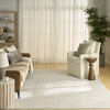 Nourison Outlines OLN03 Ivory Grey Area Rug Room Image Feature