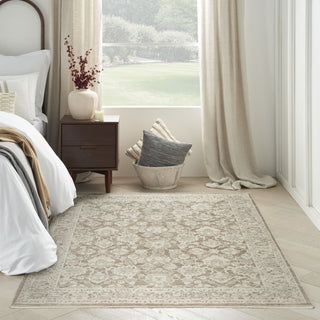 Nourison Outlines OLN03 Ivory Mocha Area Rug Room Image Feature