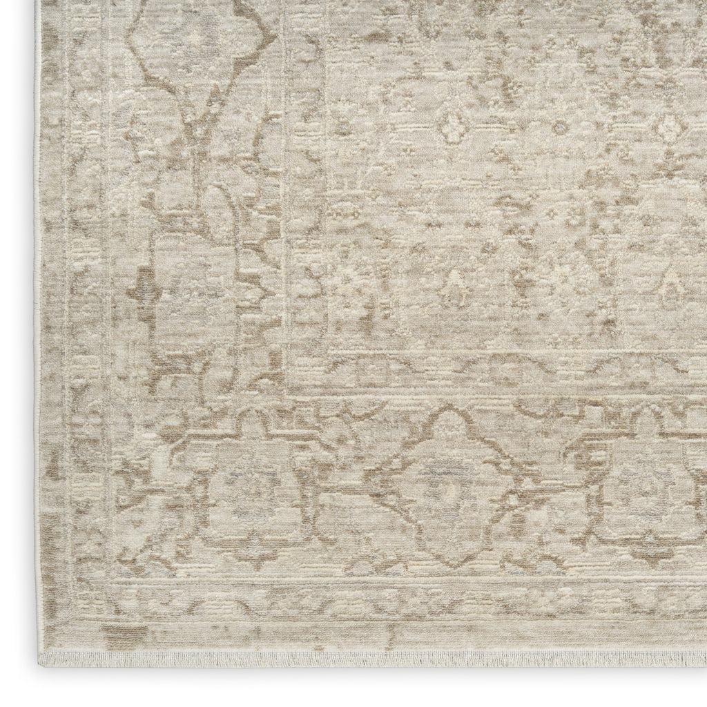 Nourison Outlines OLN04 Ivory Grey Area Rug Corner Image