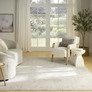 Nourison Outlines OLN04 Ivory Grey Area Rug Swatch Image