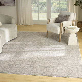 Nourison Outlines OLN06 Grey Area Rug Corner Image