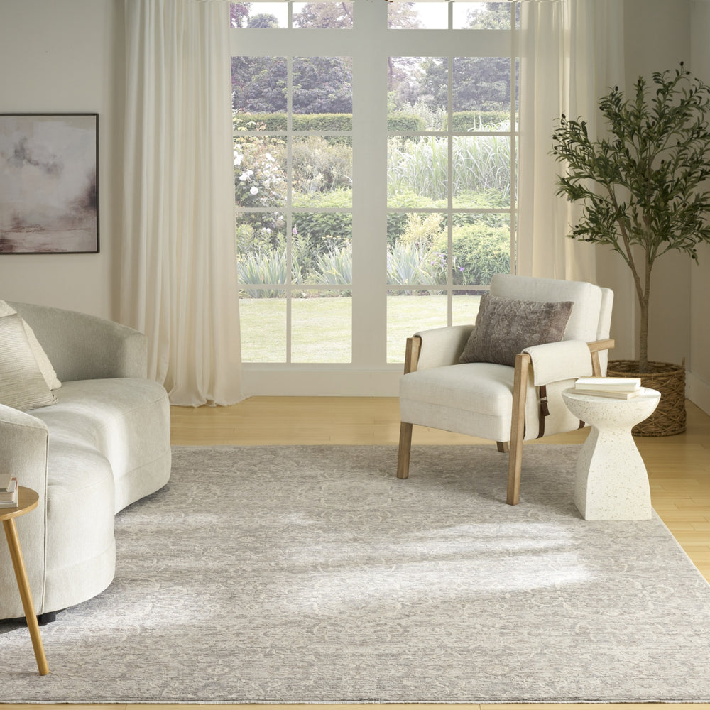 Nourison Outlines OLN06 Grey Area Rug Room Image Feature