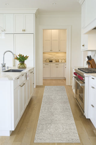 Nourison Outlines OLN06 Grey Area Rug Corner Image