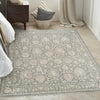 Nourison Outlines OLN08 Sage Ivory Area Rug Corner Image