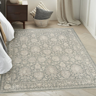 Nourison Outlines OLN08 Sage Ivory Area Rug Corner Image