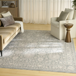 Nourison Outlines OLN08 Sage Ivory Area Rug Corner Image