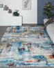 K2 Omnia OM-876 Turquoise/Spice Area Rug