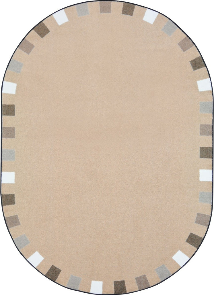 Joy Carpets Kid Essentials On the Border Neutrals Area Rug